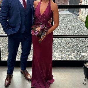 Azazie Mulberry Halter Dress